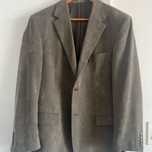 Oleg Cassini Olive Suede Blazer • 42R